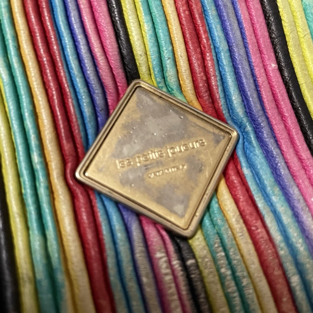 Les Petits Joueurs Rainbow Stripe Mini Crossbody Bag Grunge Distressed‎ B25 - Picture 10 of 16